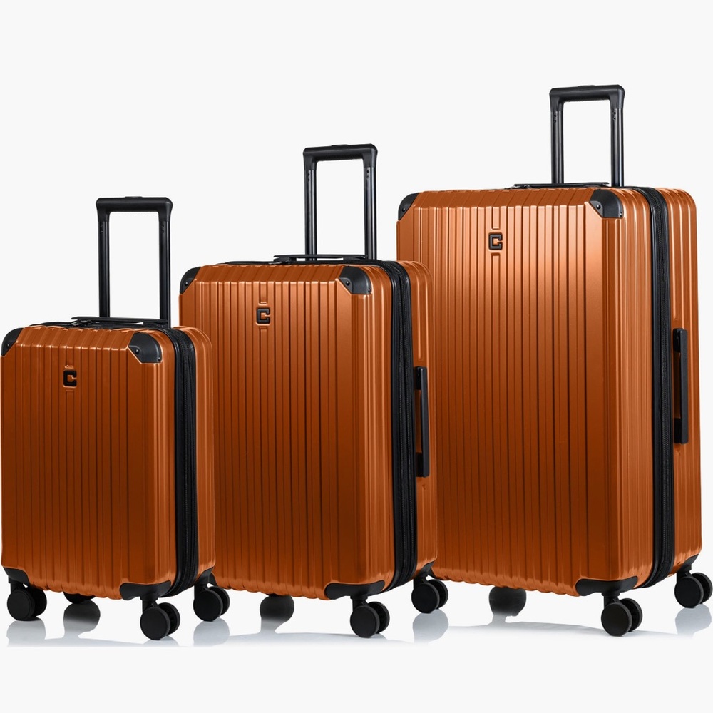 Orange Hardshell Luggage Set
